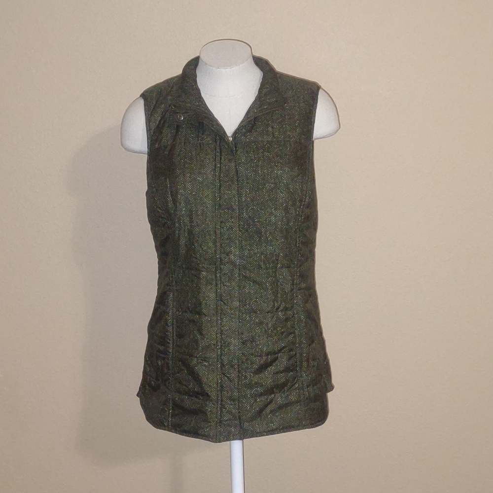 J. Jill Full Zip Quilted Vest Size S